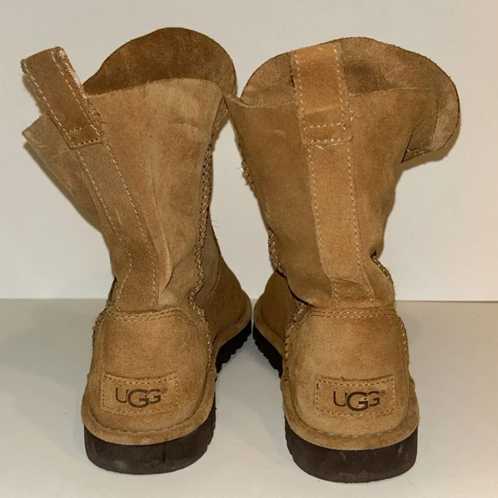 UGG Alida Women's Slouch Chestnut Unlined Suede Short Pull On Boot Size 7